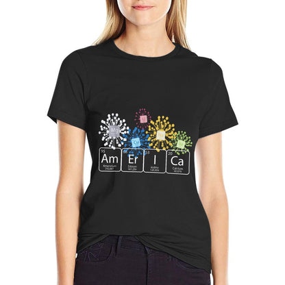 Fireworks Chemistry 4th of July, America Spelled with Th  Breathable T-Shirt