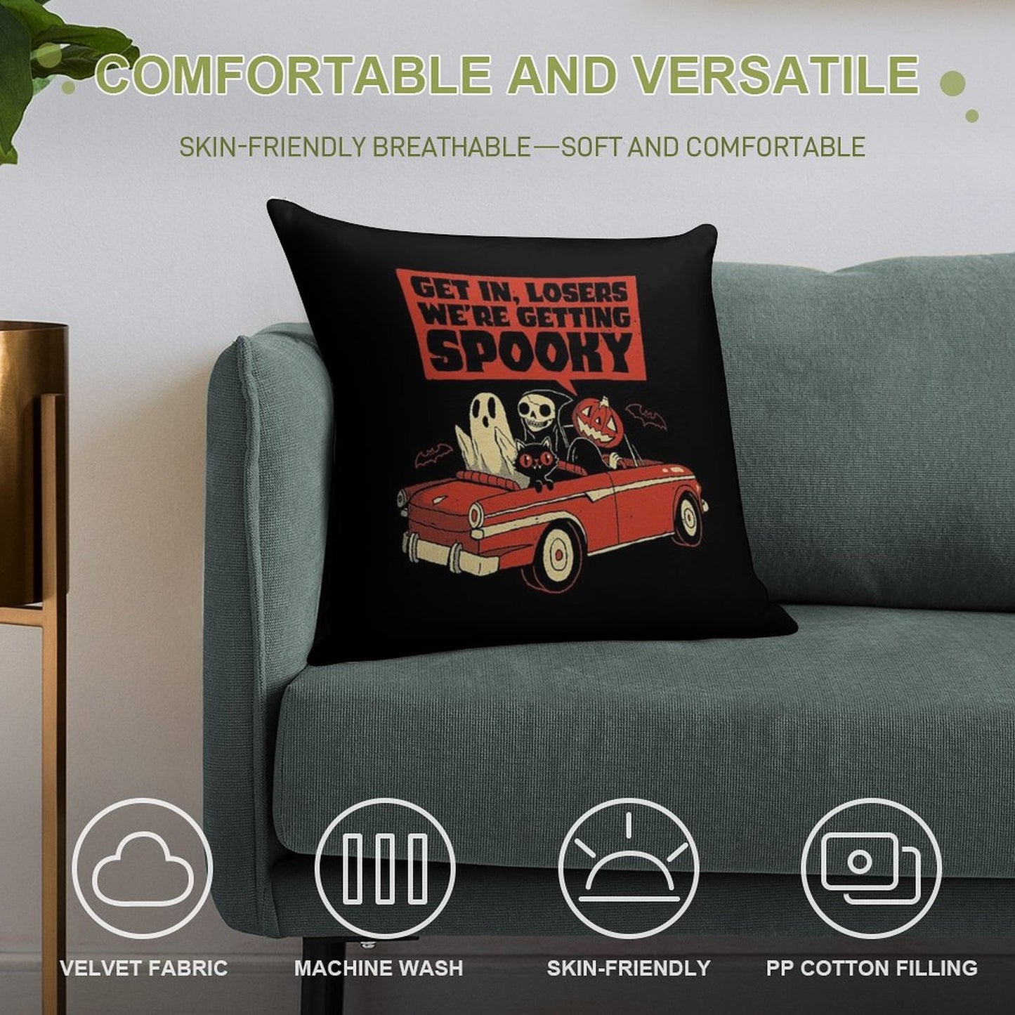 Getting Spooky Soft Multiple Sizes Throw Pillow