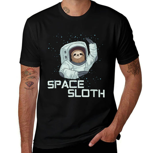 Sloth in Space Astronaut  Easy-care T-Shirt