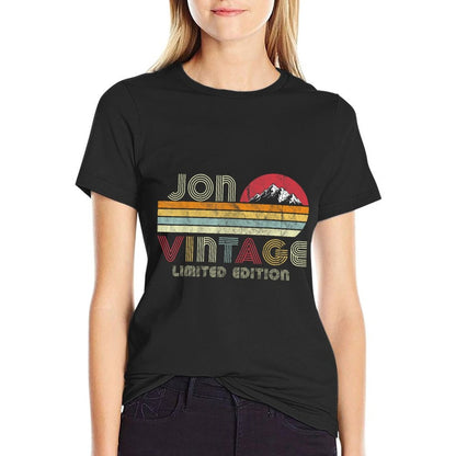 Jon Name Gifts Vintage Limited Edition Birthday Outfit  Trendy Pattern T-Shirt