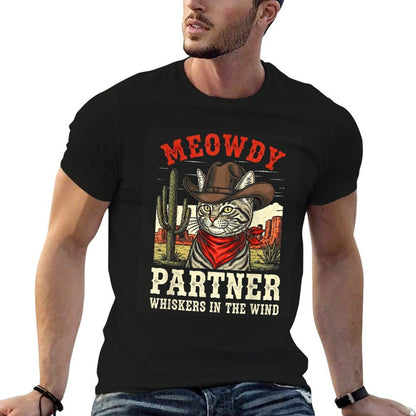 Meowdy Partner Cowboy Cat Funny Cowboy Meme  Classic T-Shirt