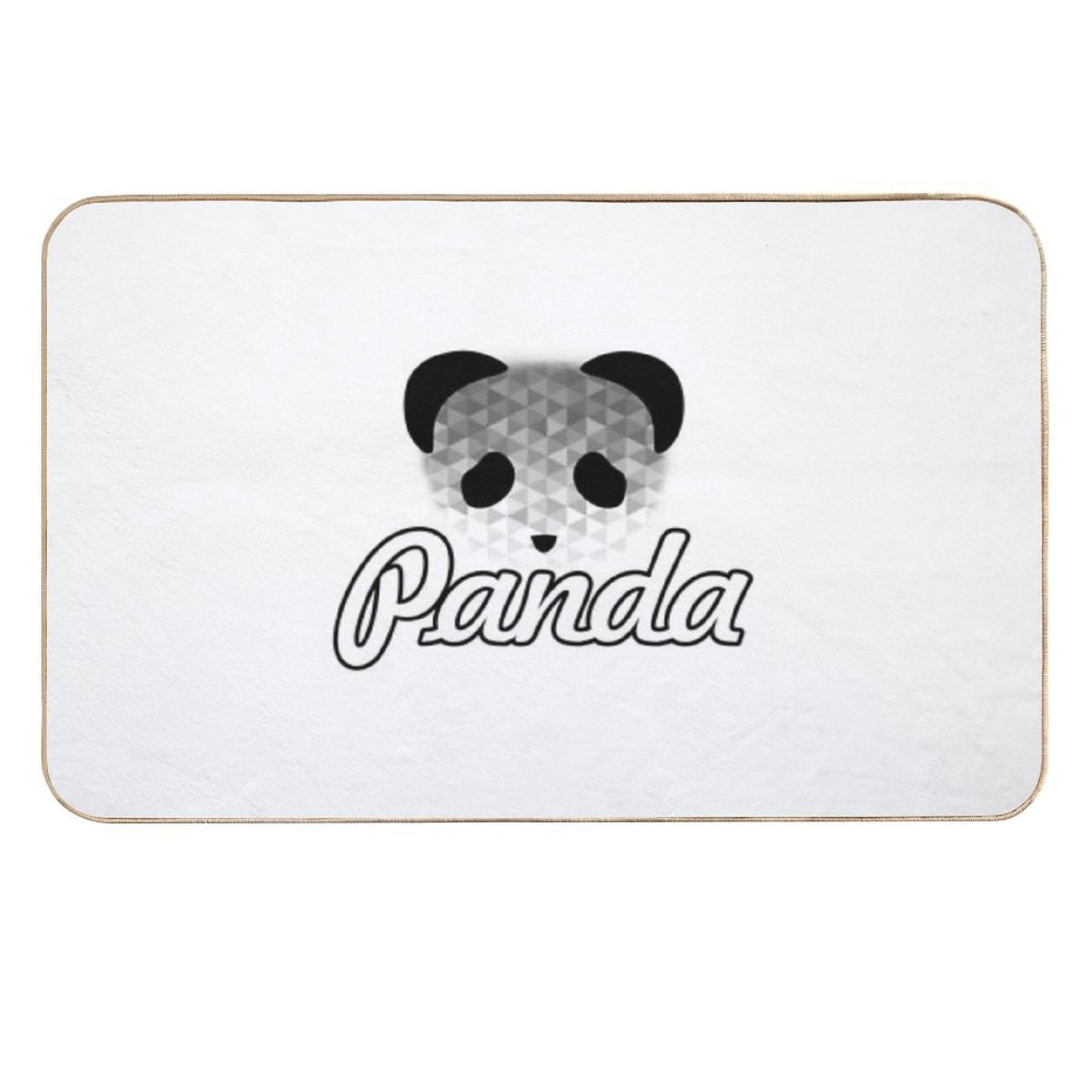 Geometric Panda Drawing  Rapid-Drying Bath Mat