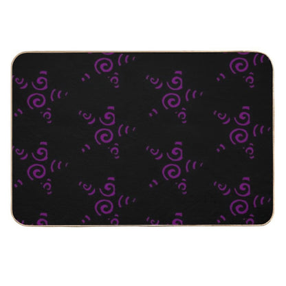 Purple Swirly Star  Versatile Bath Mat