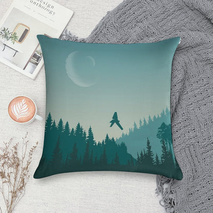 Endor Poster Soft Reinforced Edging Throw Pillow