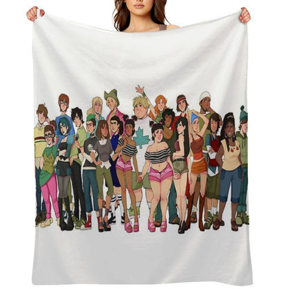 Total Drama Island Characters Comfort Throw Blanket