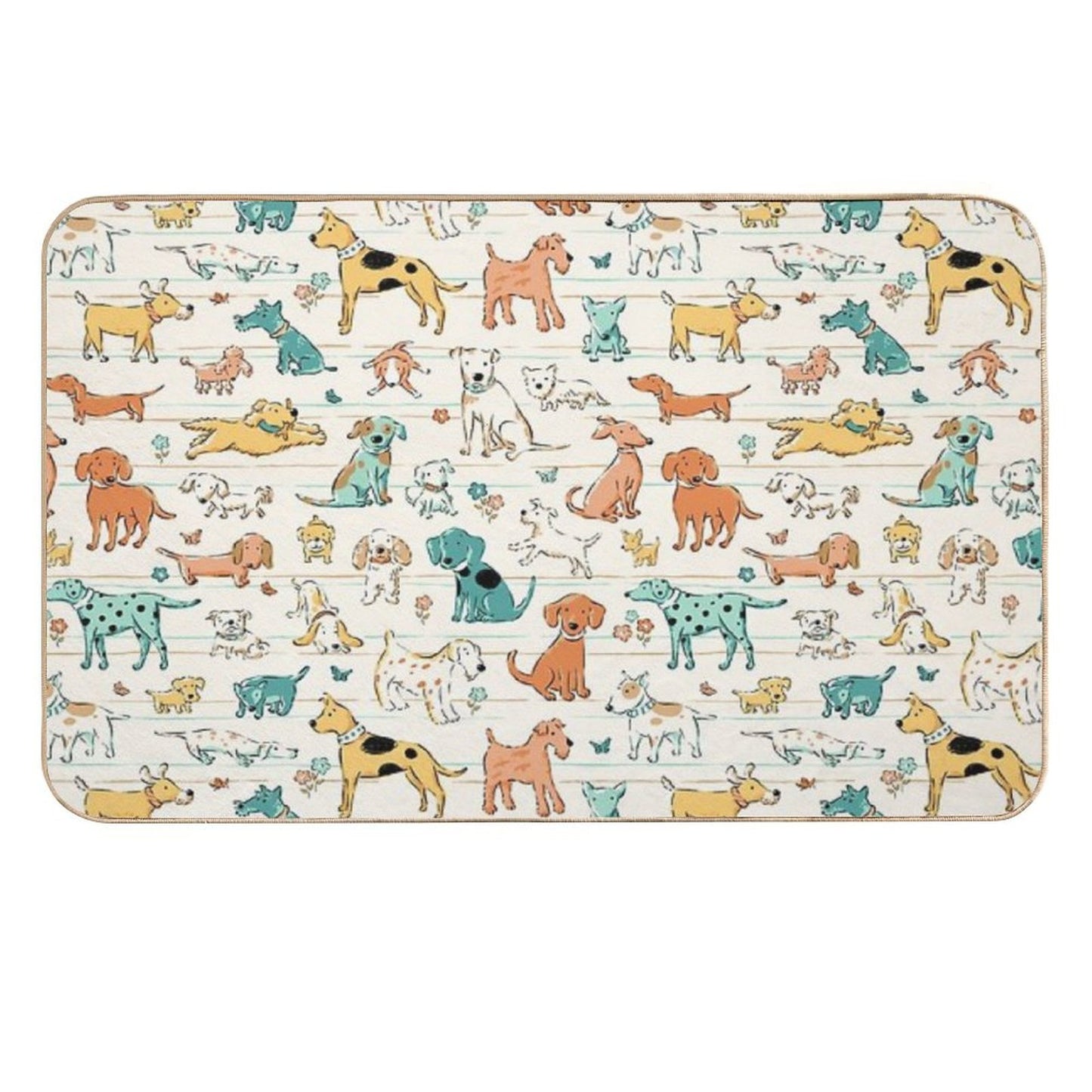 Dogs Dogs Dogs  Odorless Bath Mat