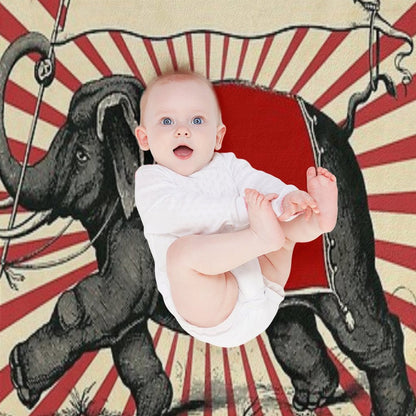 Circus Elephant Vintage Poster Pop Wall Street Art Quick-dry Throw Blanket