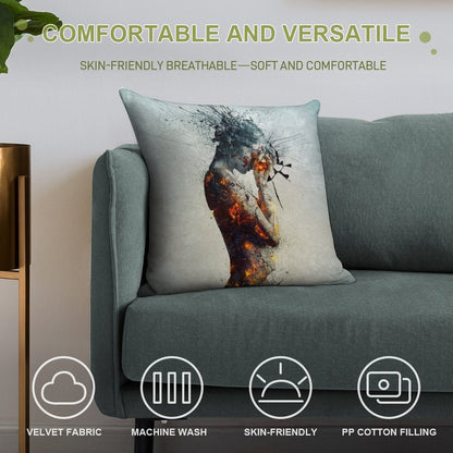 Deliberation Soft Luxury Feel Throw Pillow