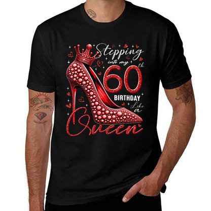 60 Year Old Gifts High Heels Stepping Into My 60th Birthday  Easy-care T-Shirt