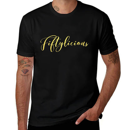 Fiftylicious Fifty 50th Birthday Gag Gift T Saying  Heathered Texture T-Shirt