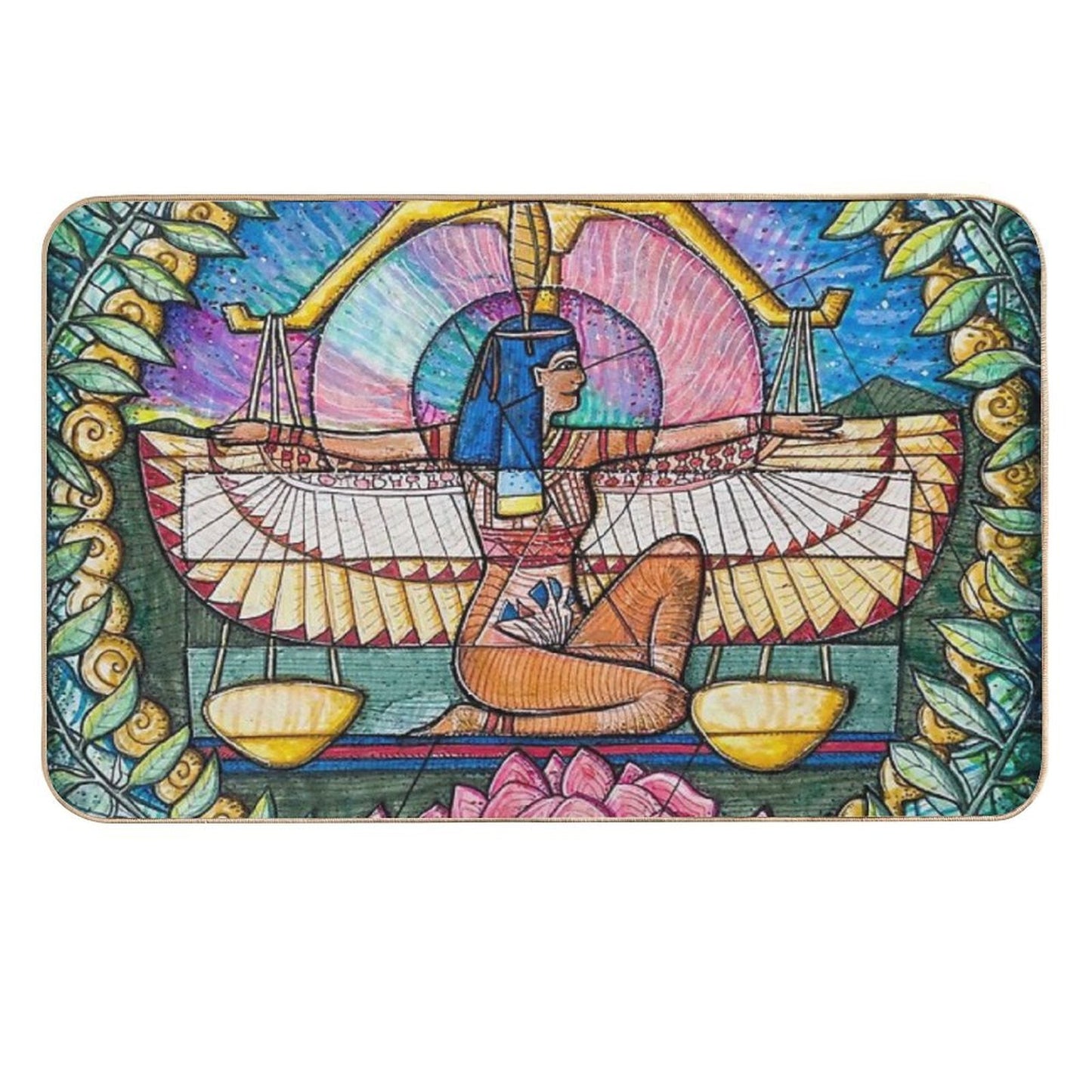 Libra's Balance The Weight of Justice  Rapid-Drying Bath Mat