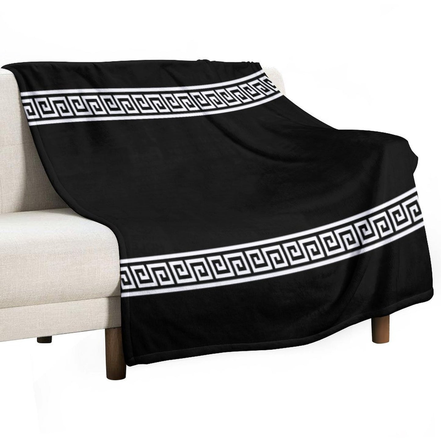 Greek Geometric Pattern Shrink-resistant Throw Blanket