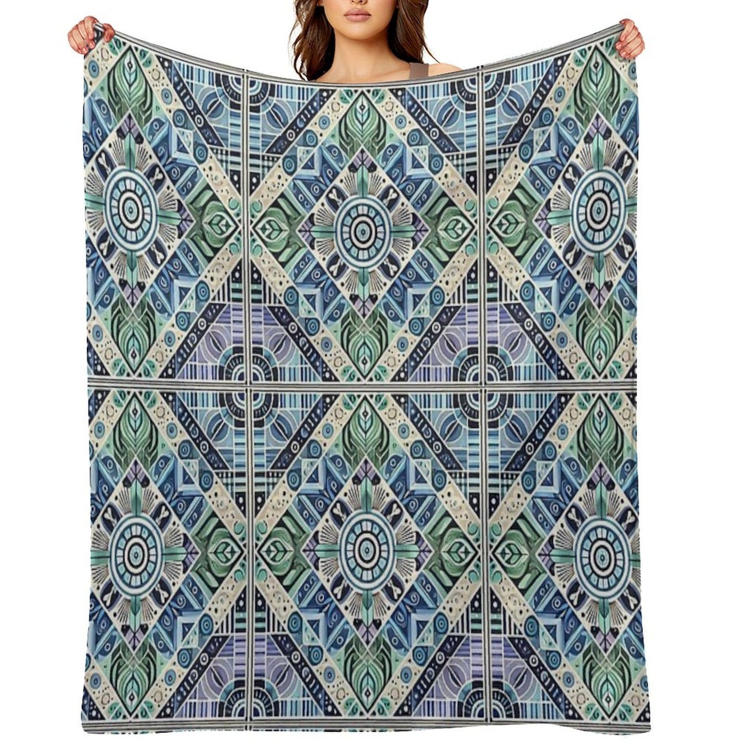 Symmetrical Style Gift-ready Throw Blanket