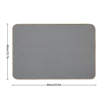 Plain Gray - Grey  Versatile Bath Mat
