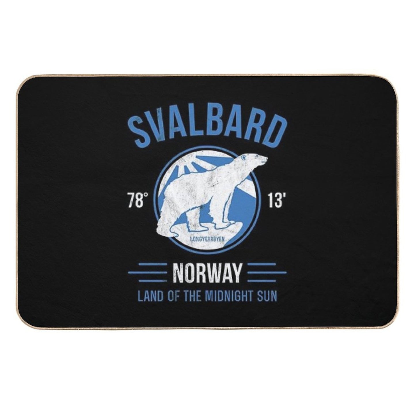 Svalbard Polar Bear - Midnight Sun in Norway  Versatile Bath Mat