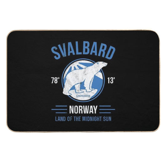 Svalbard Polar Bear - Midnight Sun in Norway  Versatile Bath Mat