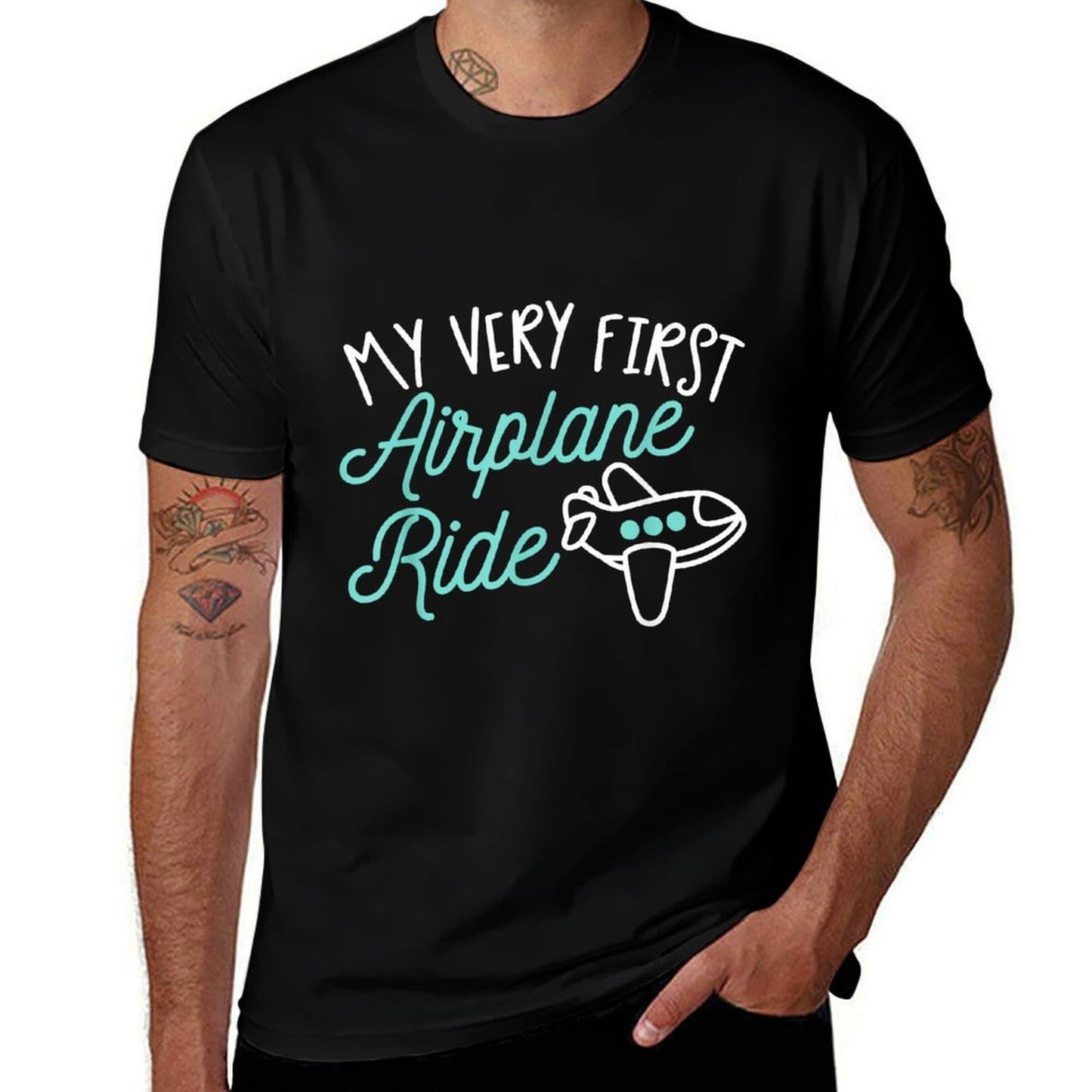 First Plane Flight My Very First Airplane Ride  Easy-care T-Shirt