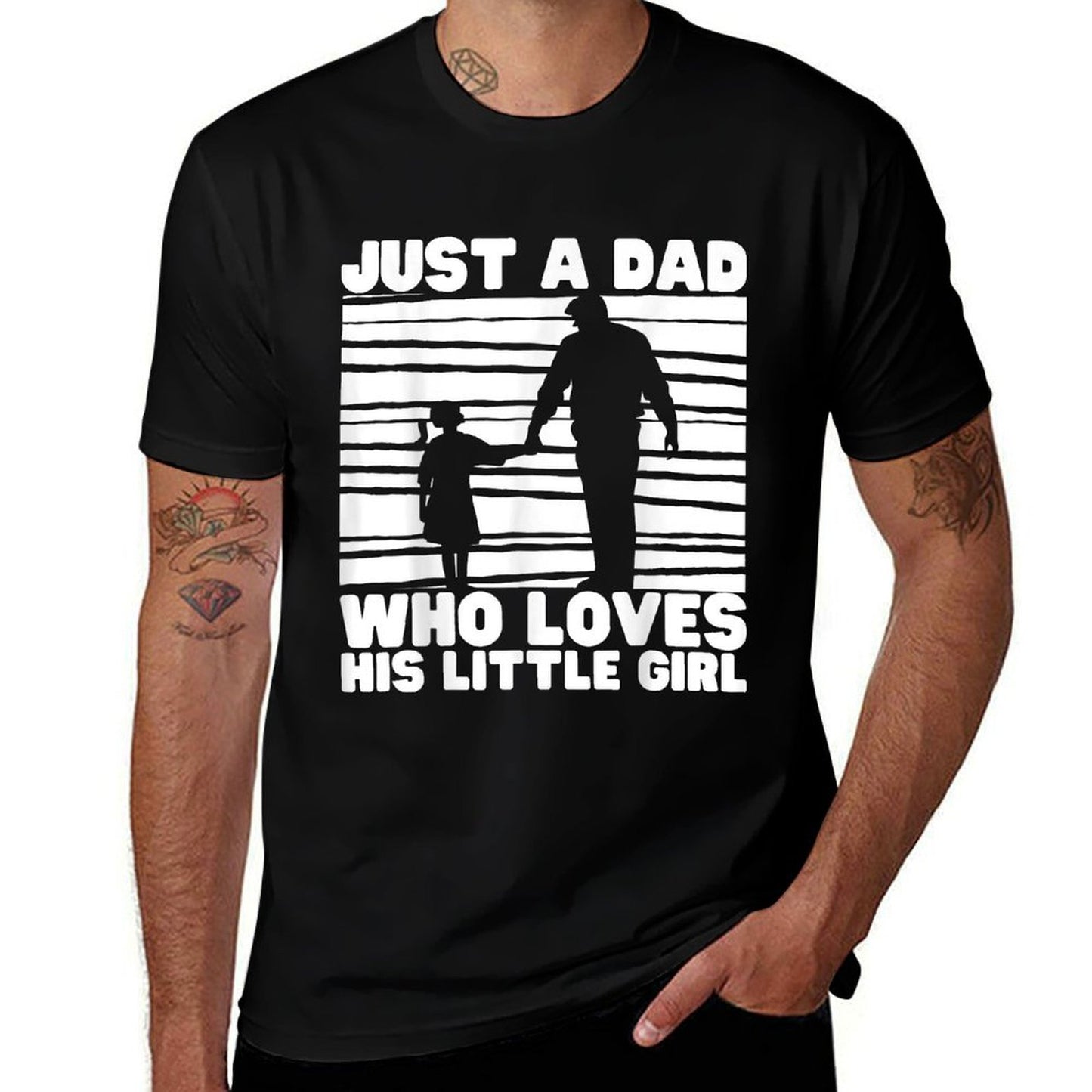 Just A Dad Who Loves His Little Girl Father's Day  Eco-friendly Material T-Shirt