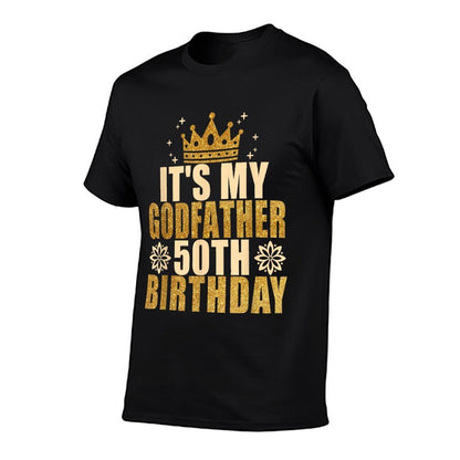 Its My Godfather 50th Birthday 50th Birthday  Oversized Silhouette T-Shirt