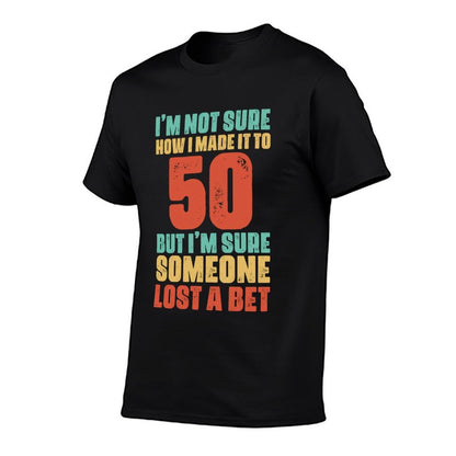 Retro Vintage Funny Mens 50th Birthdays 50 Years Old  Graphic-printed T-Shirt