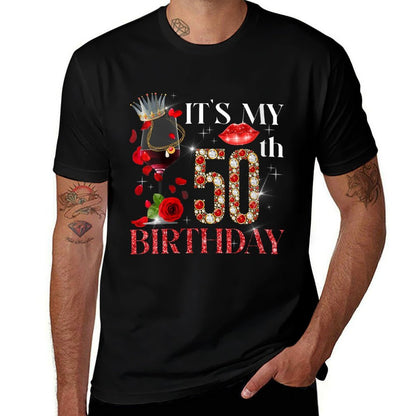 Womens Its My 50th Birthday 50 Years Old Gifts 50th Birthday Queen  Durable T-Shirt
