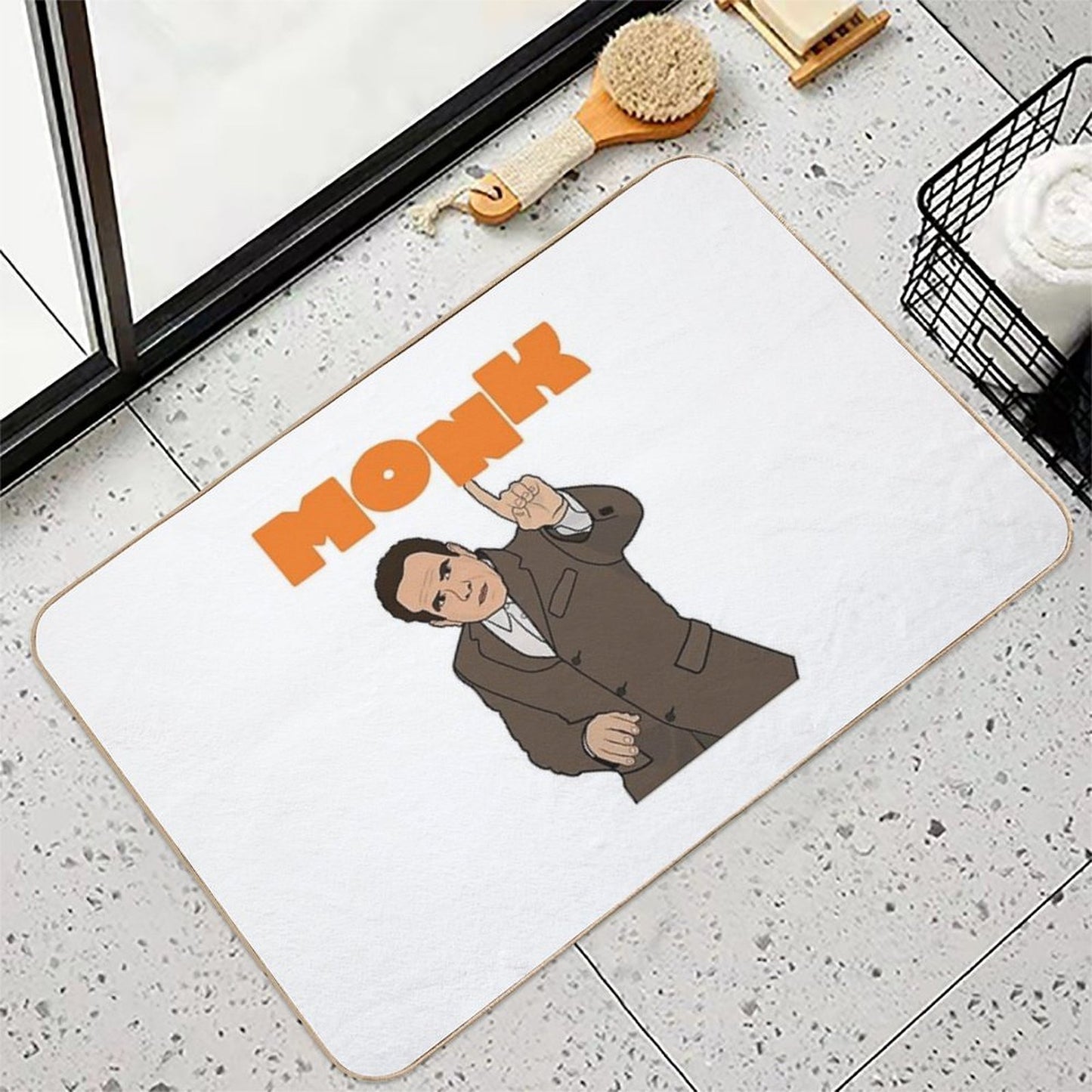 Mr. Monk And The Uneven Letter  Absorbent Bath Mat