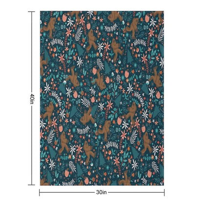 Bigfoot Keep It Weird Wrinkle-free Throw Blanket