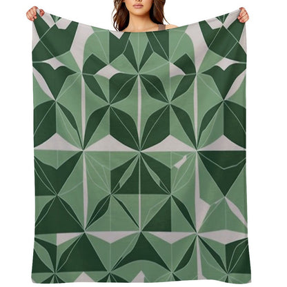 Minimalist Geometric Patterns Eco-conscious Throw Blanket