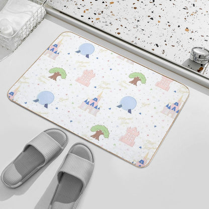 Four Magic Kingdoms Pattern  Versatile Bath Mat