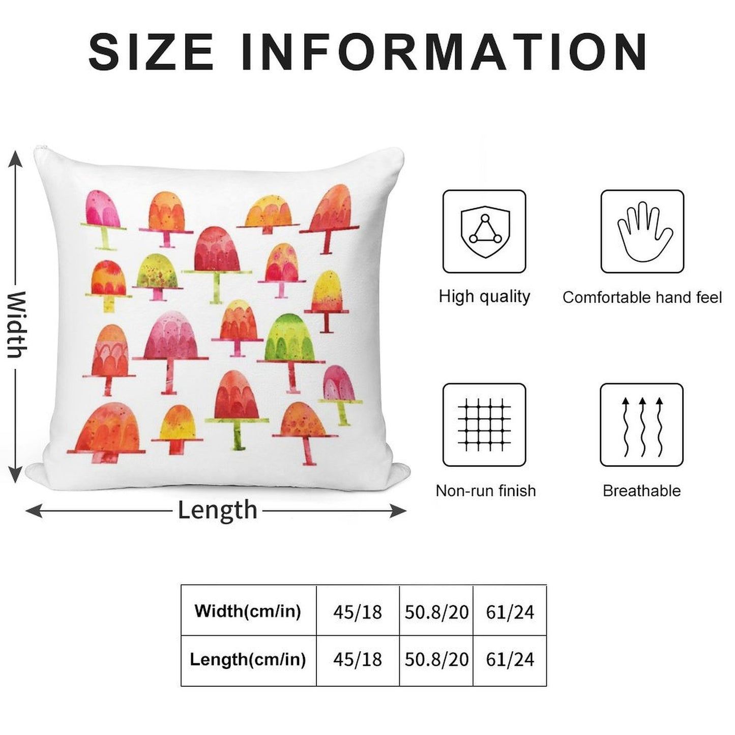 Jellies on Plates Soft Shrink-Resistant Throw Pillow