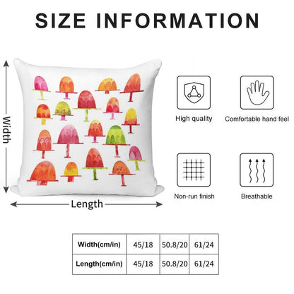 Jellies on Plates Soft Shrink-Resistant Throw Pillow