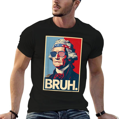 4th Of July 2025 George Washington Bruh. Meme Patriotic  Slim-fit Cut T-Shirt