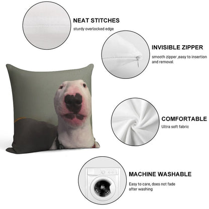 @PupperNelson Walter Original Soft Hidden Zipper Throw Pillow