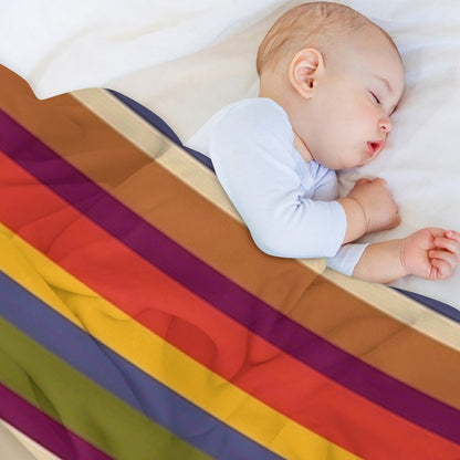 6th Doctor Scarf Pattern Plush Throw Blanket