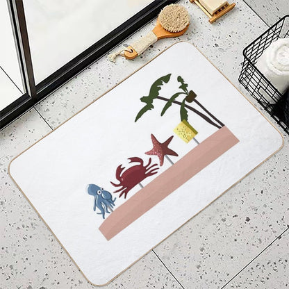 Realistic Spongebob Character Illustration  Anti-Trip Bath Mat