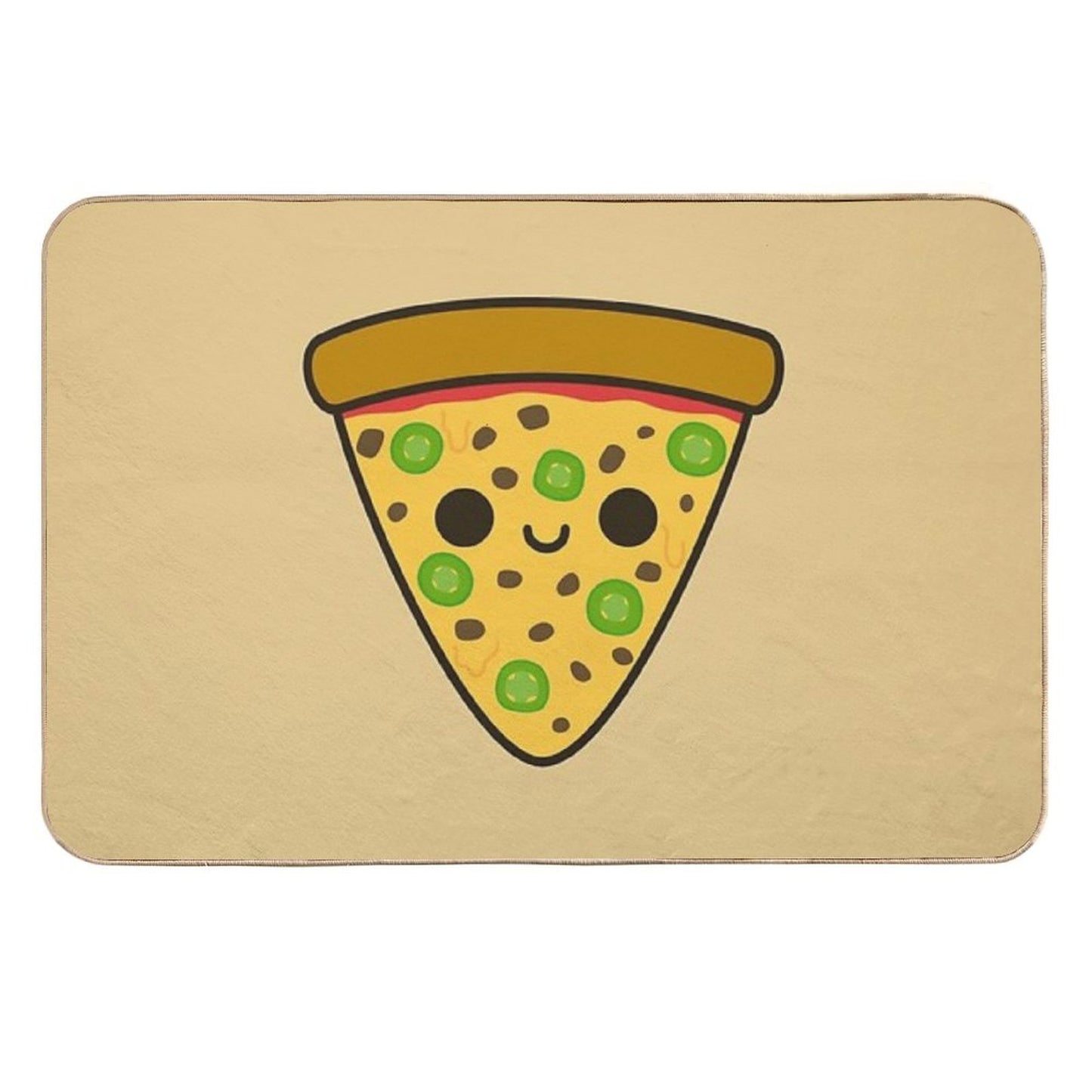 Yummy Spicy Pizza  Easy Maintenance Bath Mat