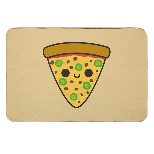 Yummy Spicy Pizza  Easy Maintenance Bath Mat