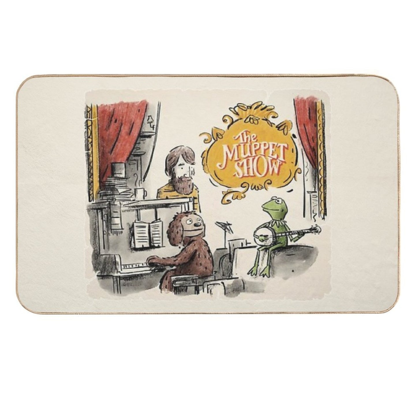 Copy of Muppets THE SHOW IS TIME RETRO  Pet-Safe Bath Mat