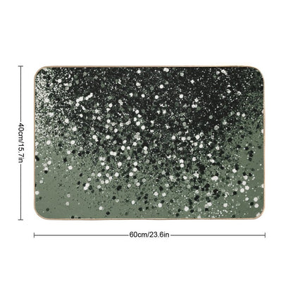 Cactus Green Black Glam #1 (Photo of Glitter Only - Not Reflective)  Toxin-Free Bath Mat