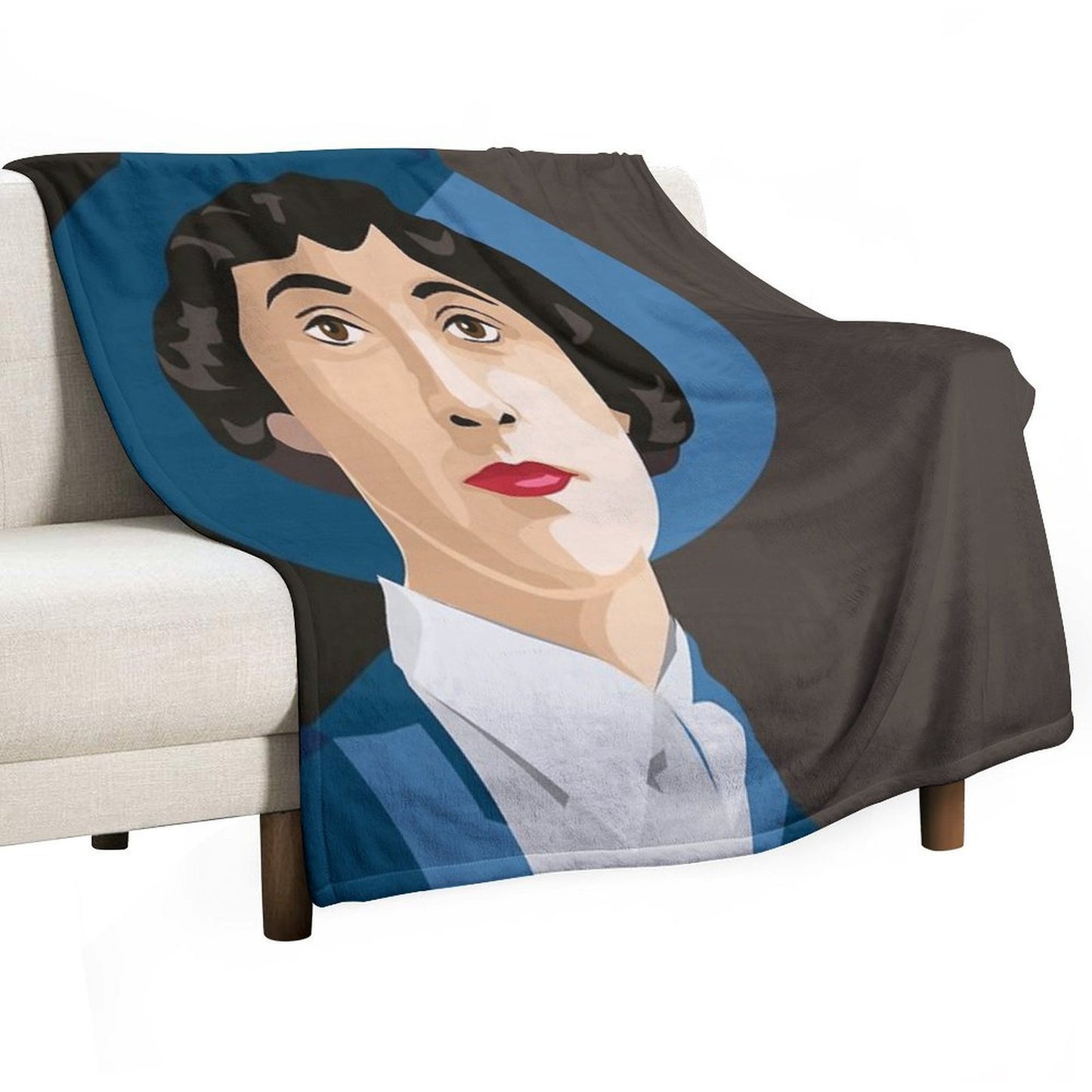 Agatha Christie Portrait All-season Throw Blanket