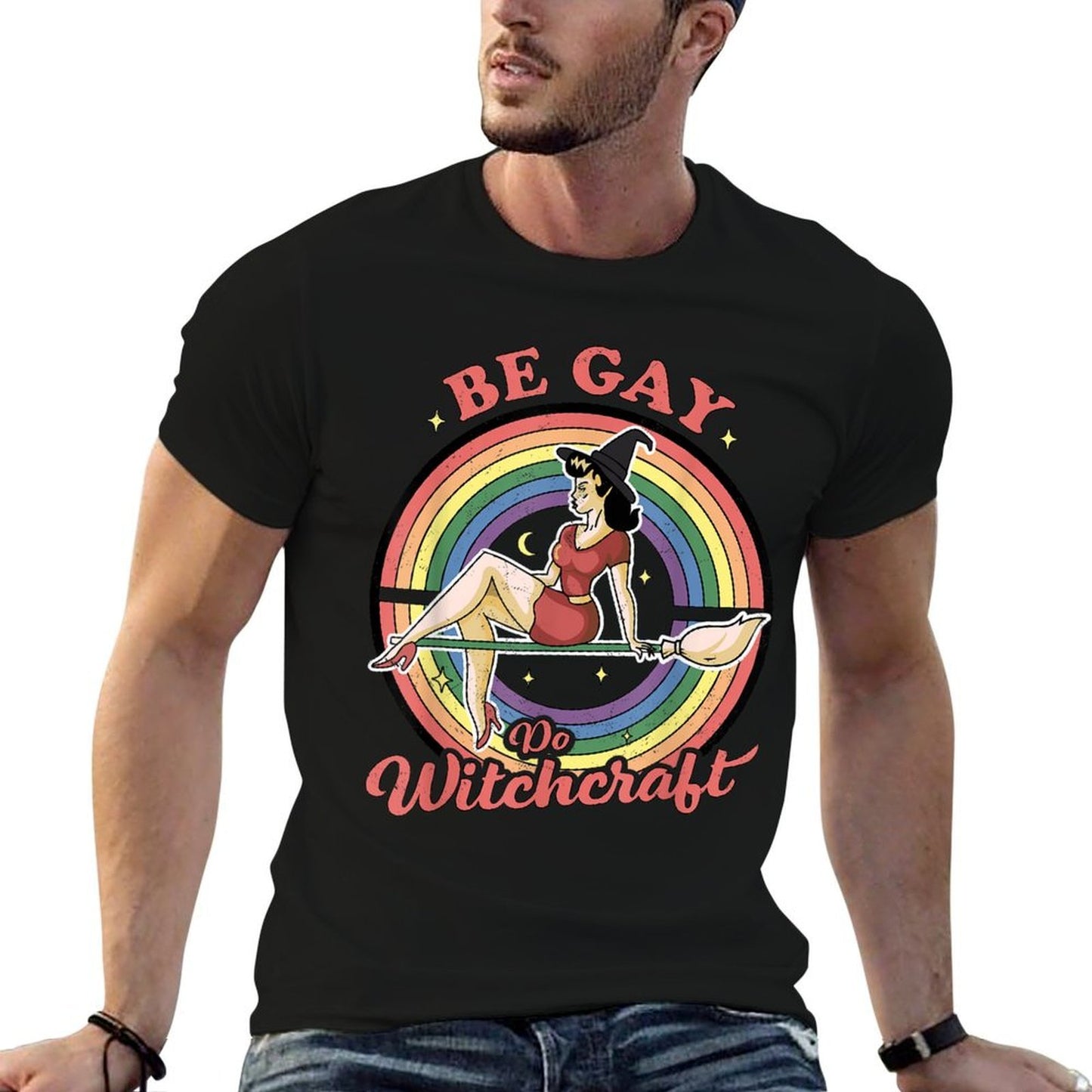 Be Gay Do Witchcraft Gay Lesbian Pagan Pride Witch Halloween  Affordable Price T-Shirt