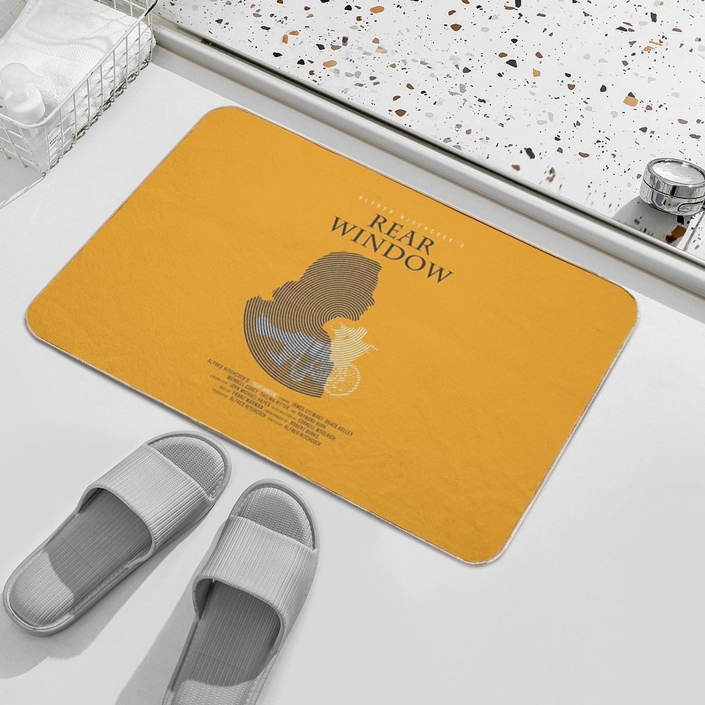 Alfred Hitchcock Rear Window  Anti-Trip Bath Mat