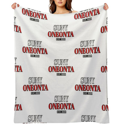 SUNY Oneonta Straightforward Velvety-soft Throw Blanket