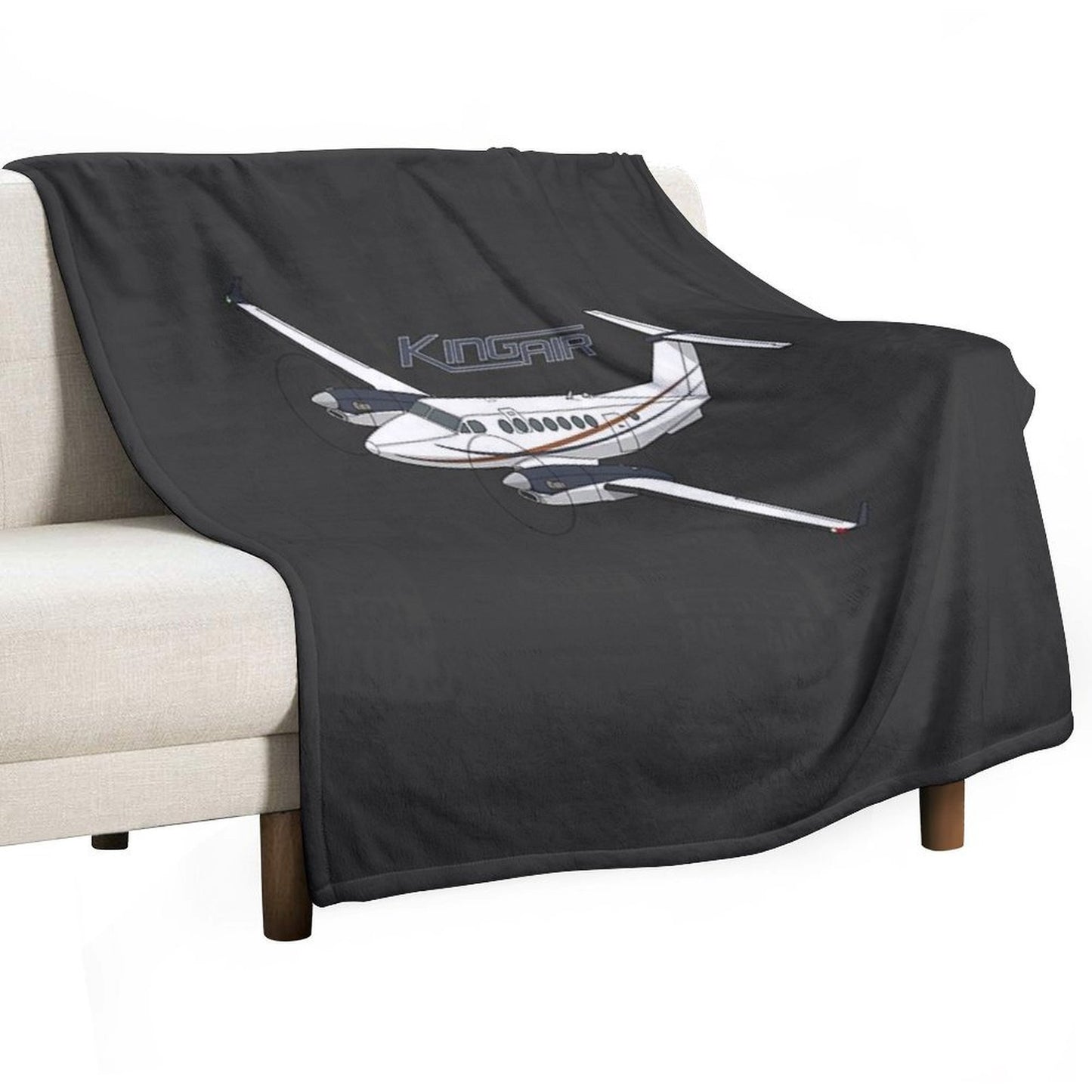 King Air 350 Easy Care Throw Blanket