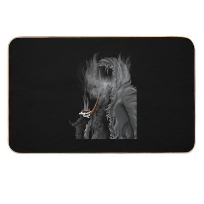 Grim Reaper Still Smoking  Fade-Resistant Bath Mat