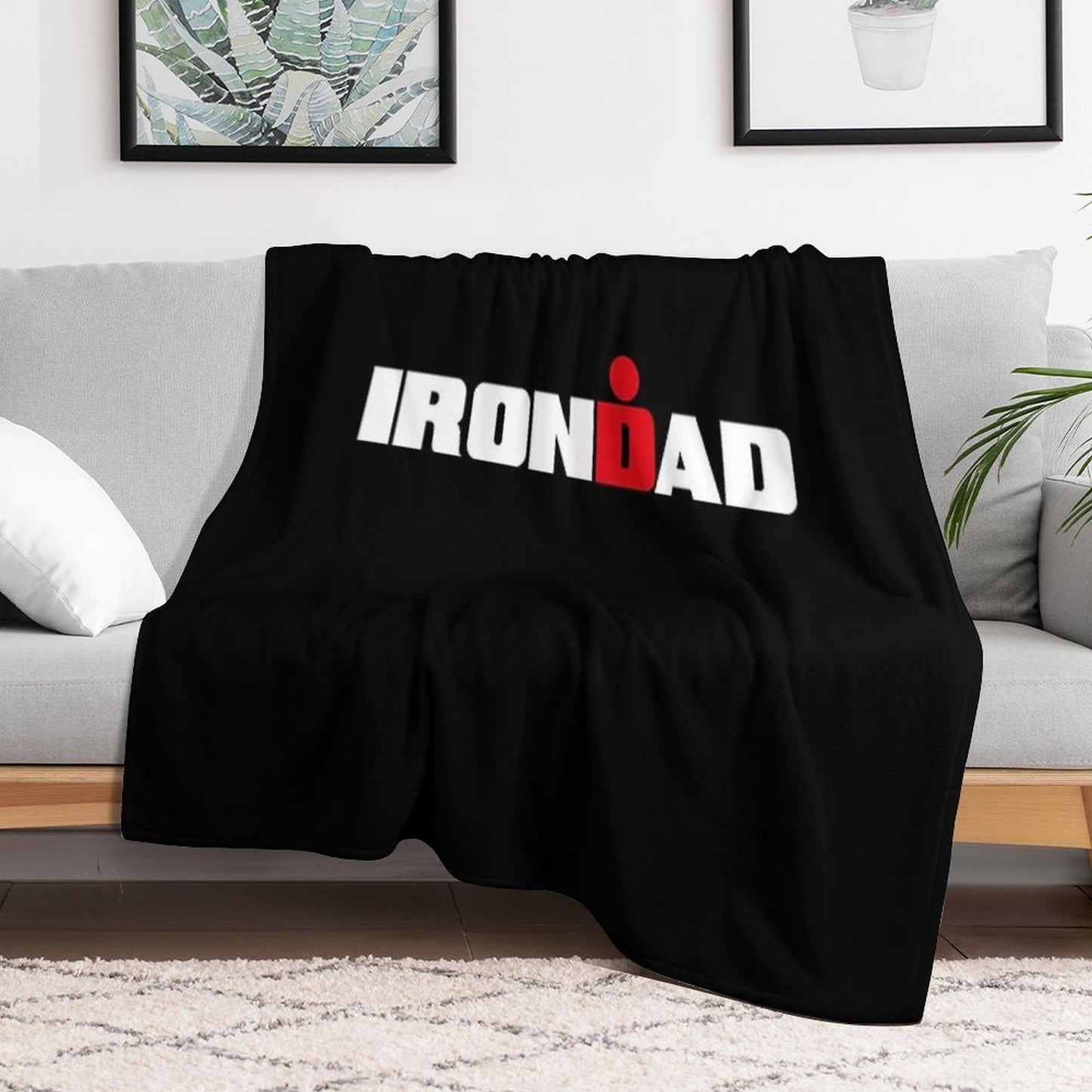 IronDad, Triathlon Dad, Triathlete Daddy Multi-functional Throw Blanket