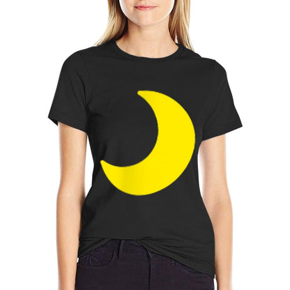 Moon Kawaii Clothes for Women Pink Aestheticn Girls  Summer-ready Fabric T-Shirt