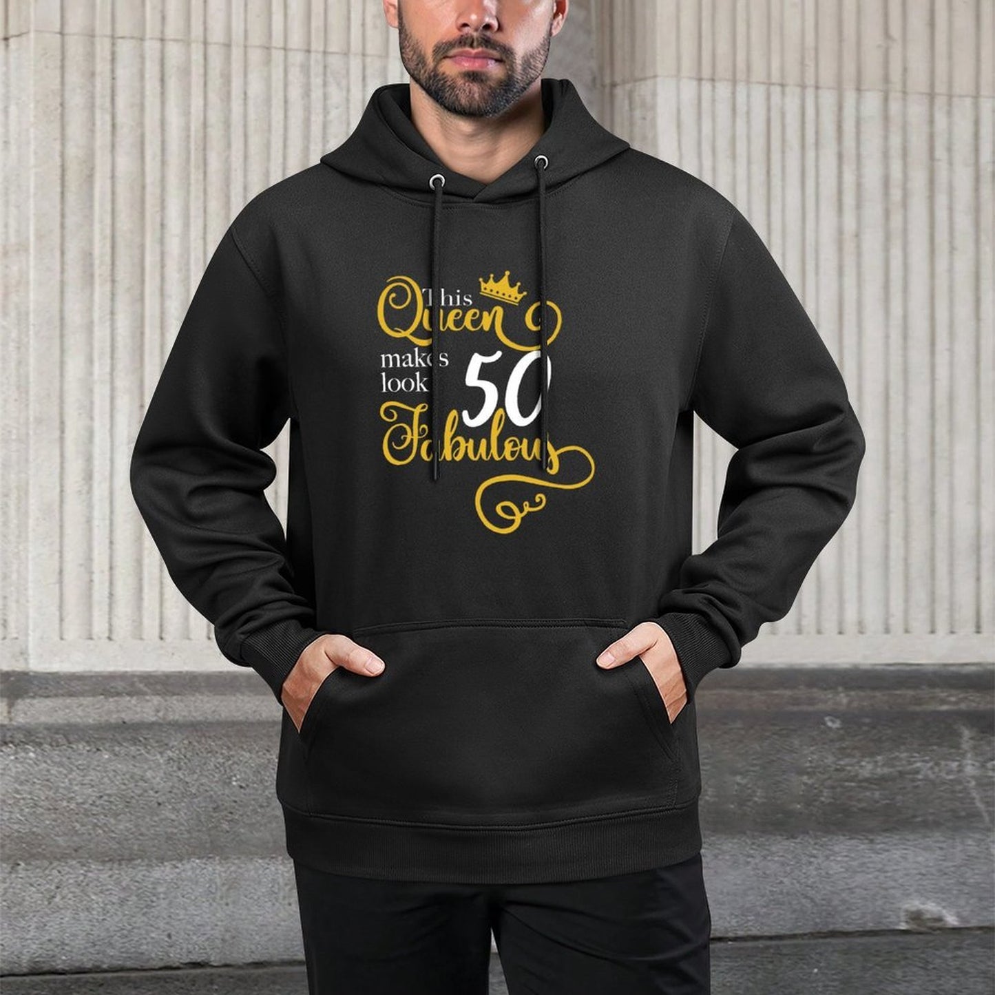 50th Birthday Party Gifts Ideas For Her 50 Fabulous Queen All-Day Comfort Hoodie