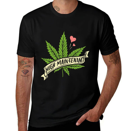 High Maintenance Weed Cannabis Pocket 420 THC Stoner Gift  Vintage-inspired T-Shirt