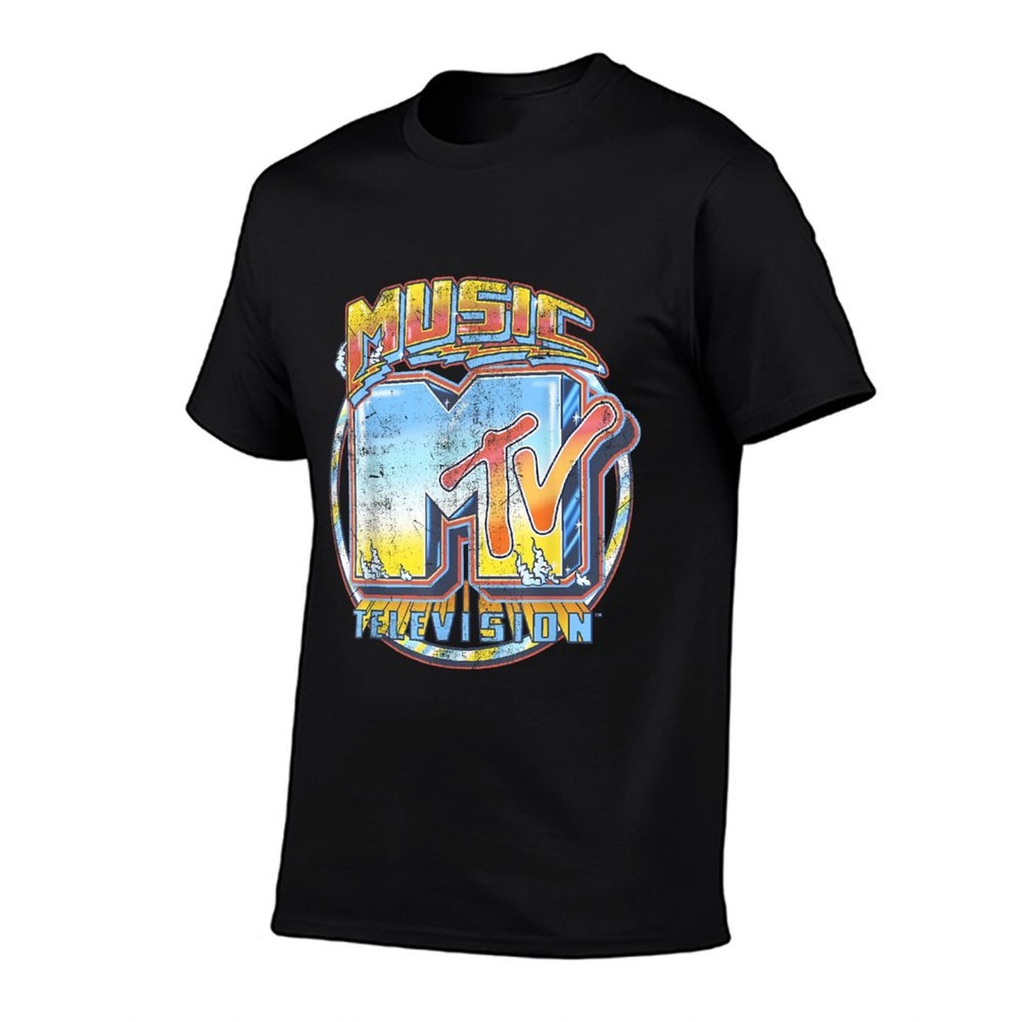 MTV Airbrushed Music Television Logo Graphic  Eco-friendly Material T-Shirt